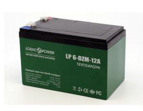 LogicPower LP 6-DZM-12A 12v 12Ah тяговый аккумулятор